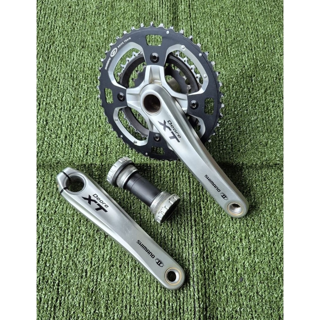Crank Shimano Deore XT M770 Triple 44-32-22T HT2 Arm 175mm Original Second Mulus Fungsi Normal