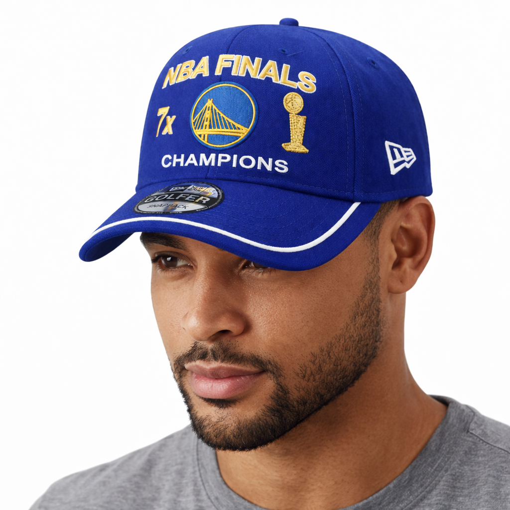 Topi New Era Golfer Golden State Champions Snapback Dark Blue Cap Original