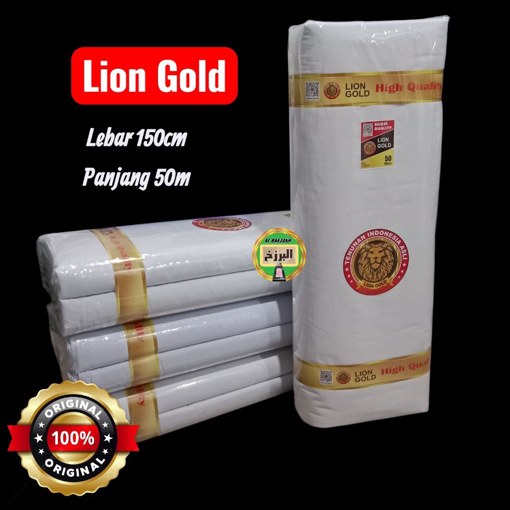 Kain kafan Lion Gold 150cm x 50m - Kain kafan 1 roll - kain kafan lebar 150cm panjang 50m - Kain kaf