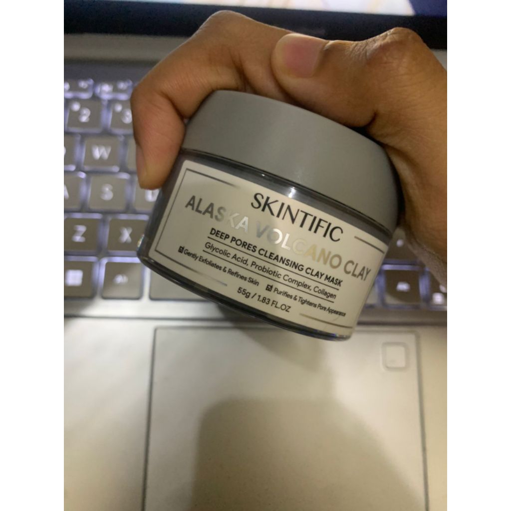 preloved skintific claymask volcano deep pores