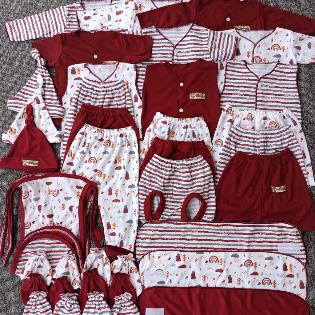 paket lahiran kumplit 39 pcs baju bayi baru lahir