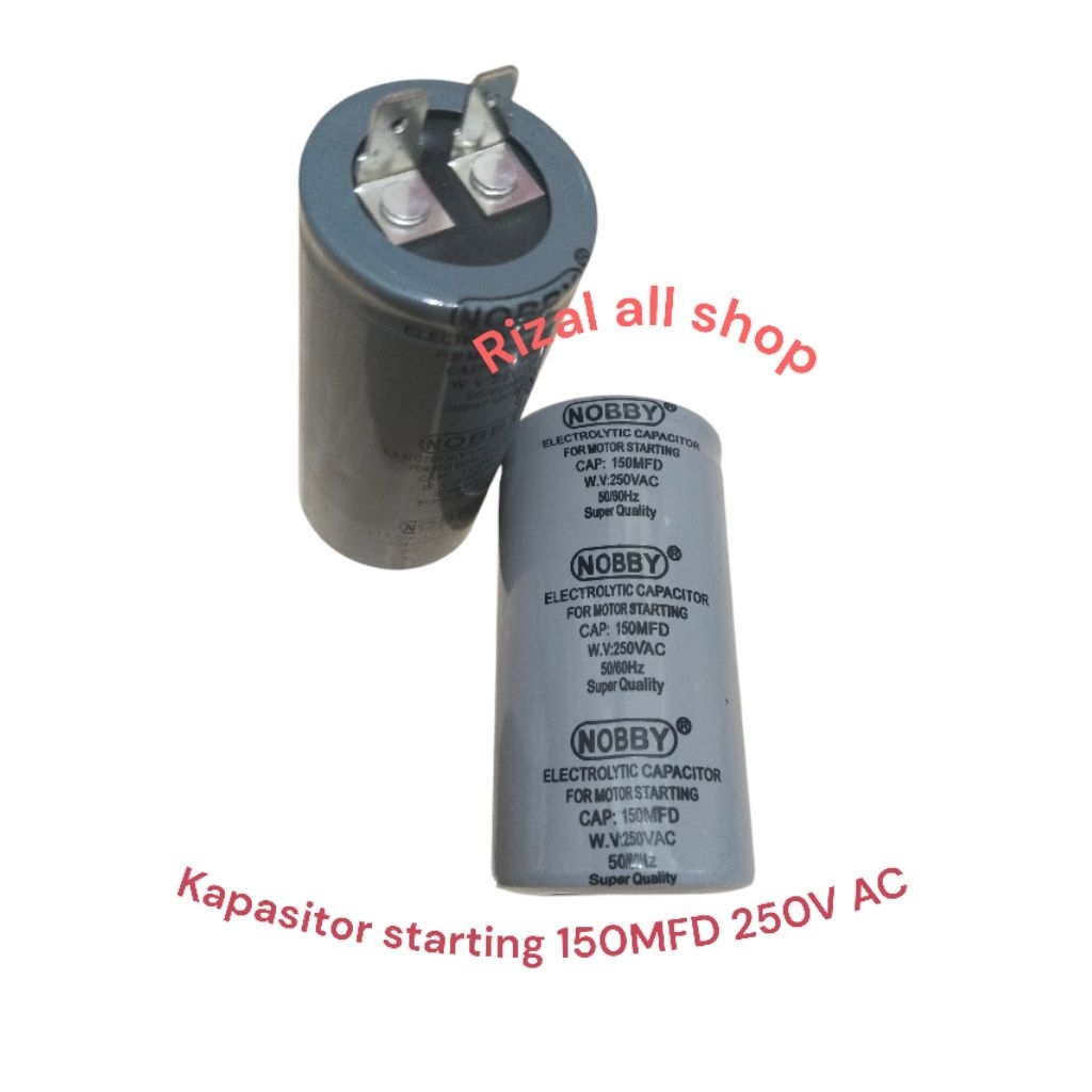 kapasitor starting NOBBY 100MFD 150MFD 200MFD 250V AC