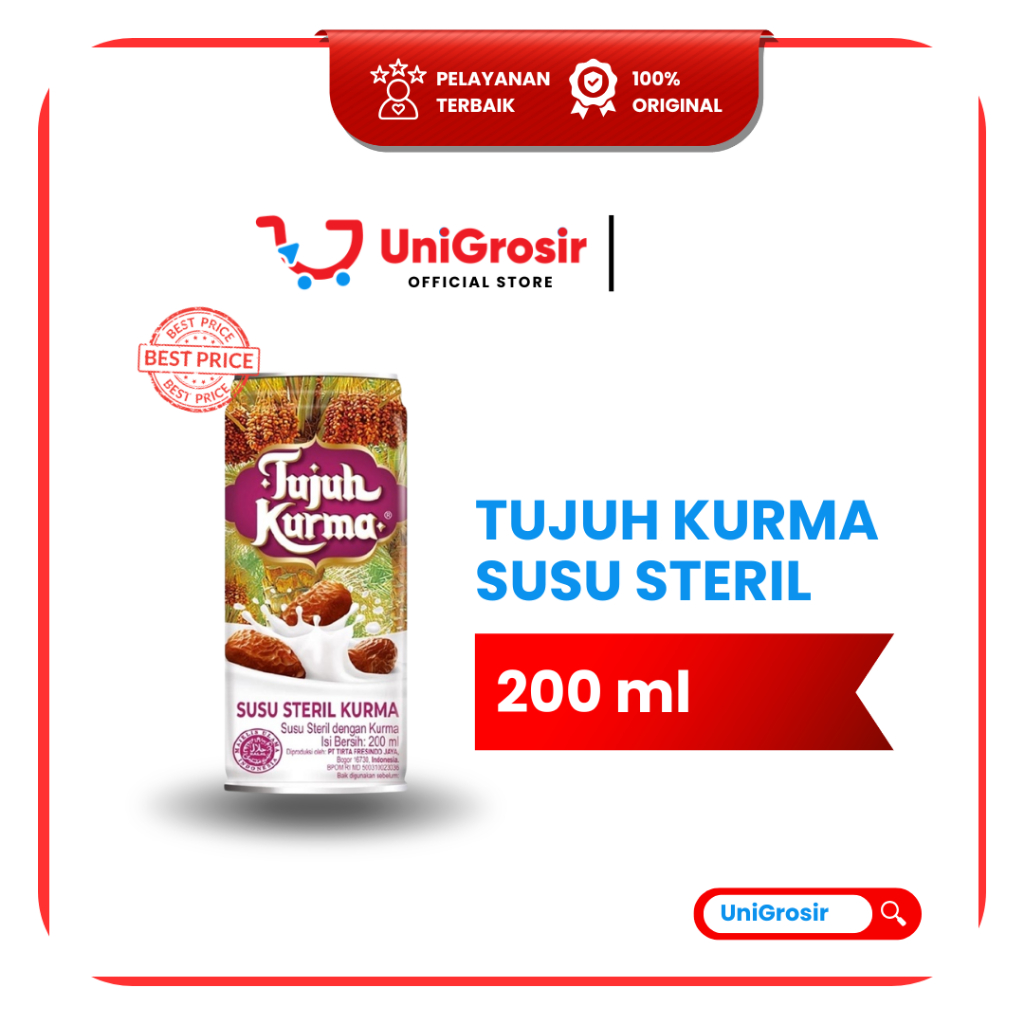 [UniGrosir] TUJUH KURMA SUSU STERIL KURMA 200 ml