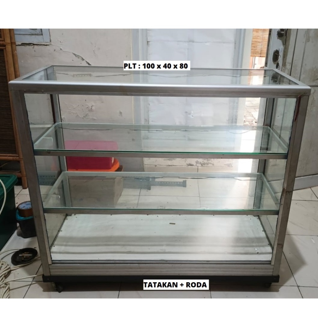Etalase Kaca Seken 1 Meter Harga Murah (Bekas)