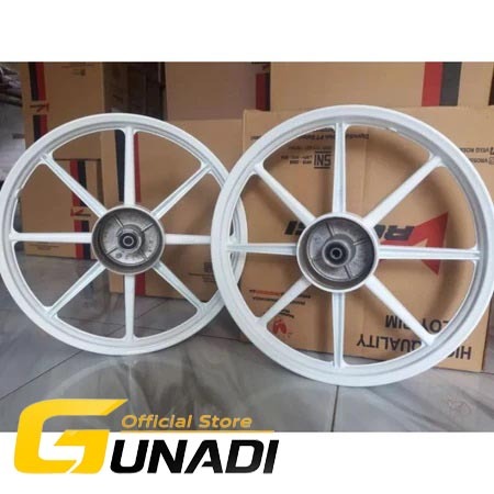 VELG PELEK RACING VROSSI GRAND PALANG 8 UK RING 17 LEBAR 140 DEPAN 160 BELAKANG HITAM