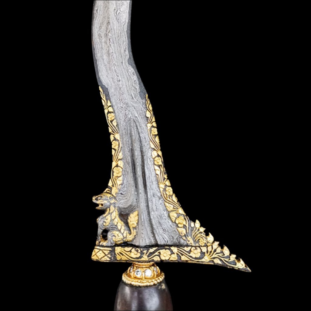 Keris Singo Barong Luk 5 Kinatah Kamarogan Pamor Wahyu Tumurun & Pedaringan Kebak Istimewa