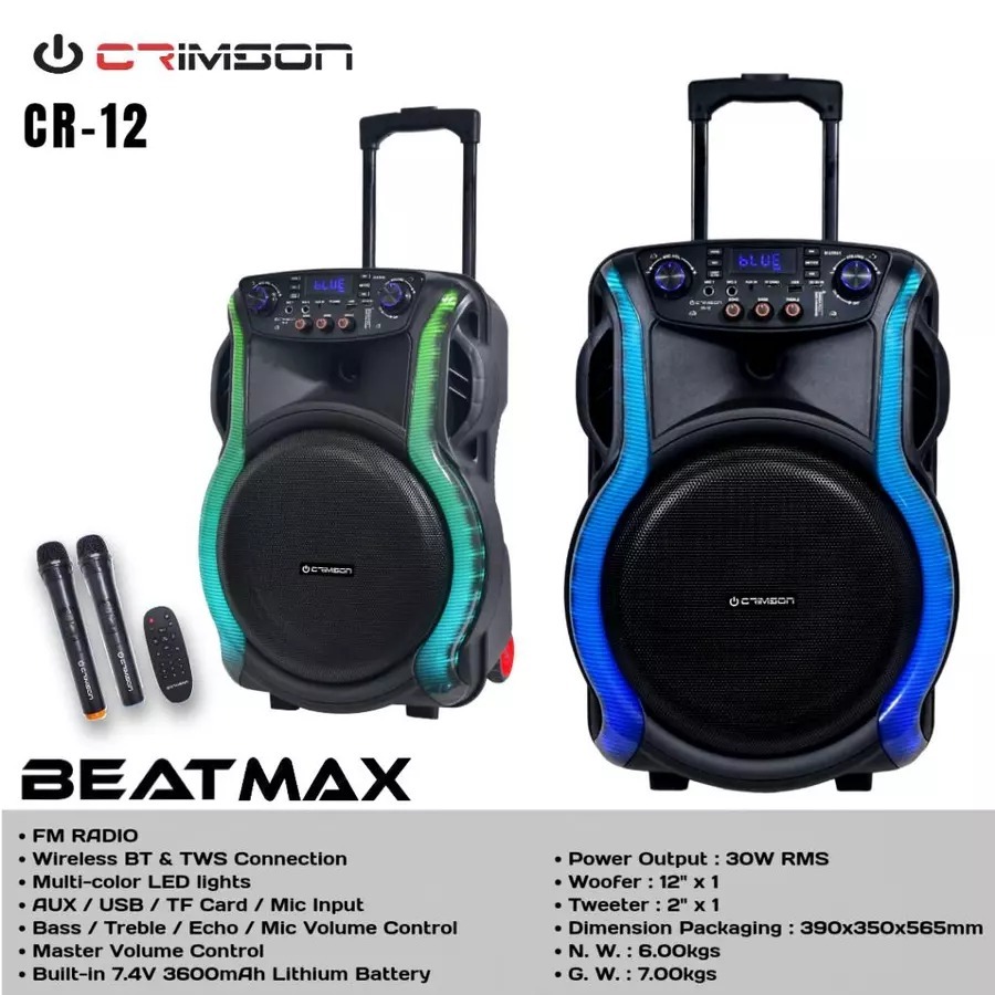 SPEAKER AKTIF PROTEBEL CRIMSON 12 Inch BEATMAX 12