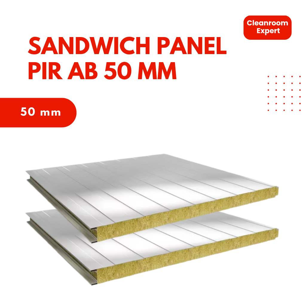 Sandwich Panel PIR AB 50mm untuk Indoor dan Outdoor Clean Room