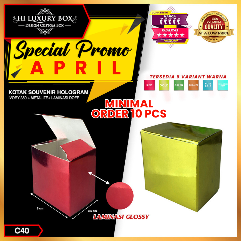 Kotak Souvenir -Box Hologram - Kotak Kado - Bros- C40