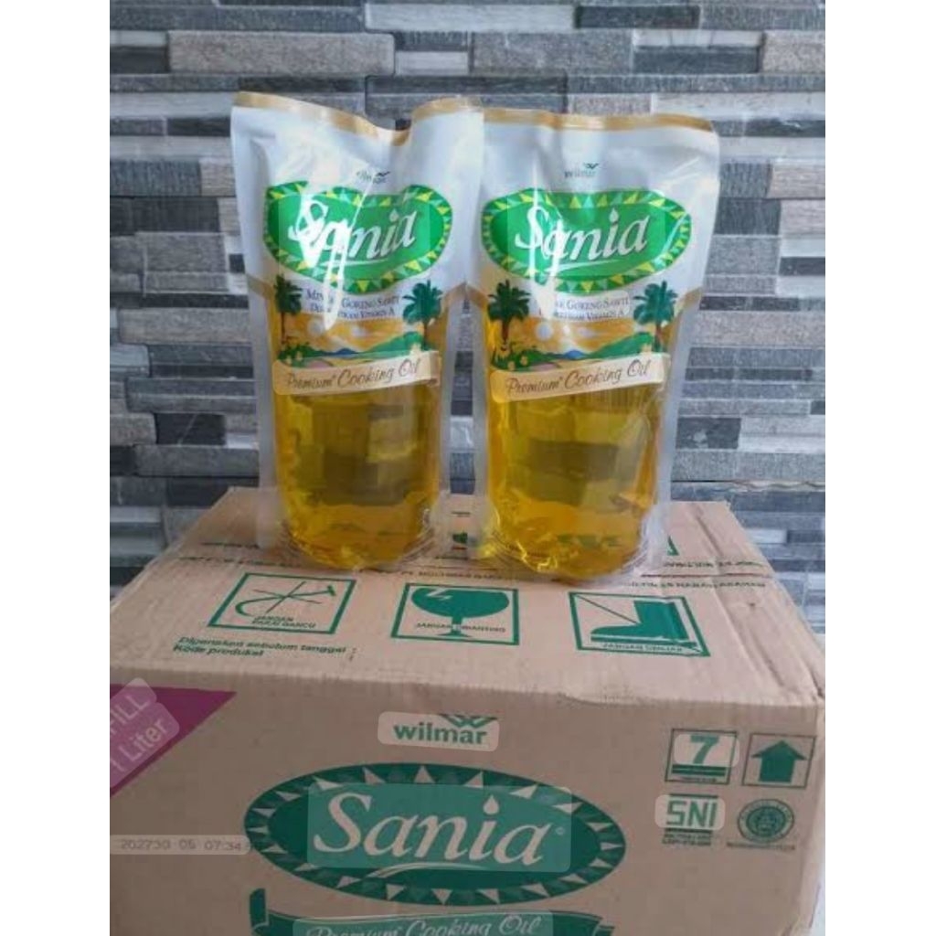 minyak sania 1 liter 1 dus isi 12 pcs