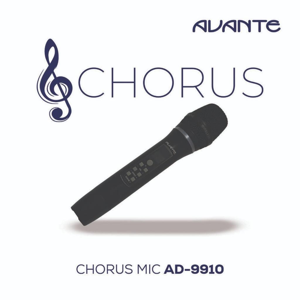 Mic Wireless Avante CHORUS AD-9910 Karaoke Mikrofon Car Entertainment