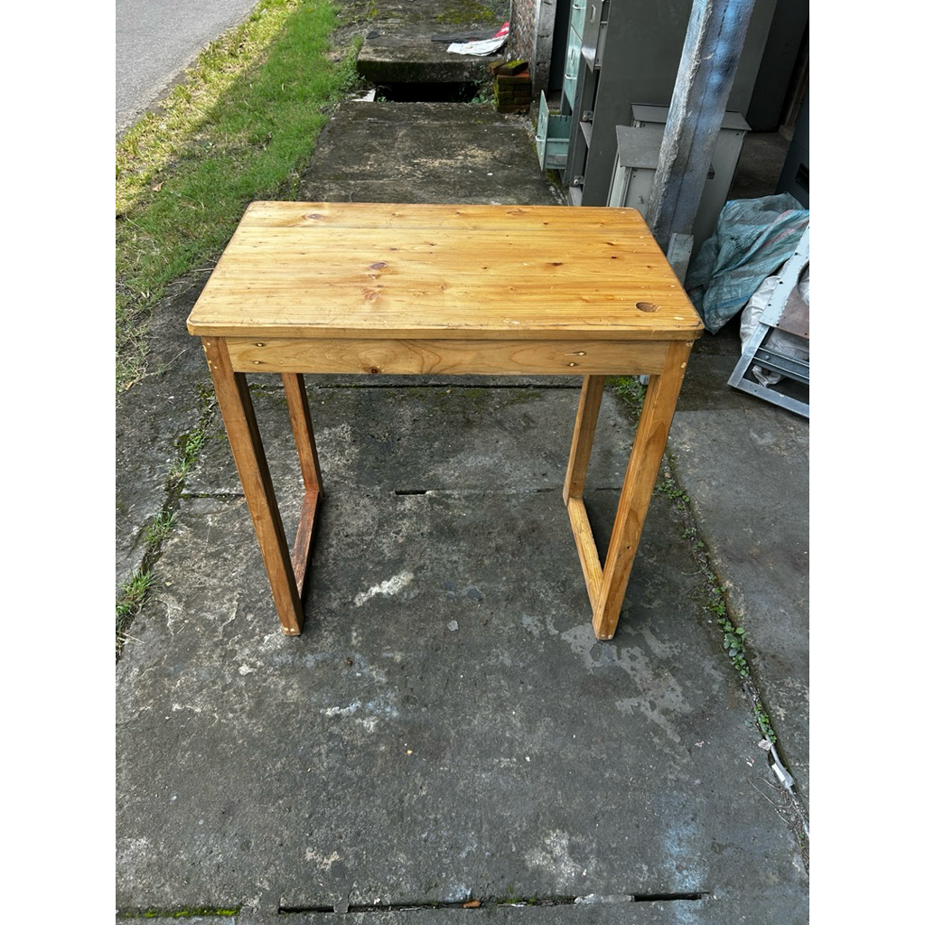 Meja belajar meja kerja meja kayu solid ukuran 80x50x80cm