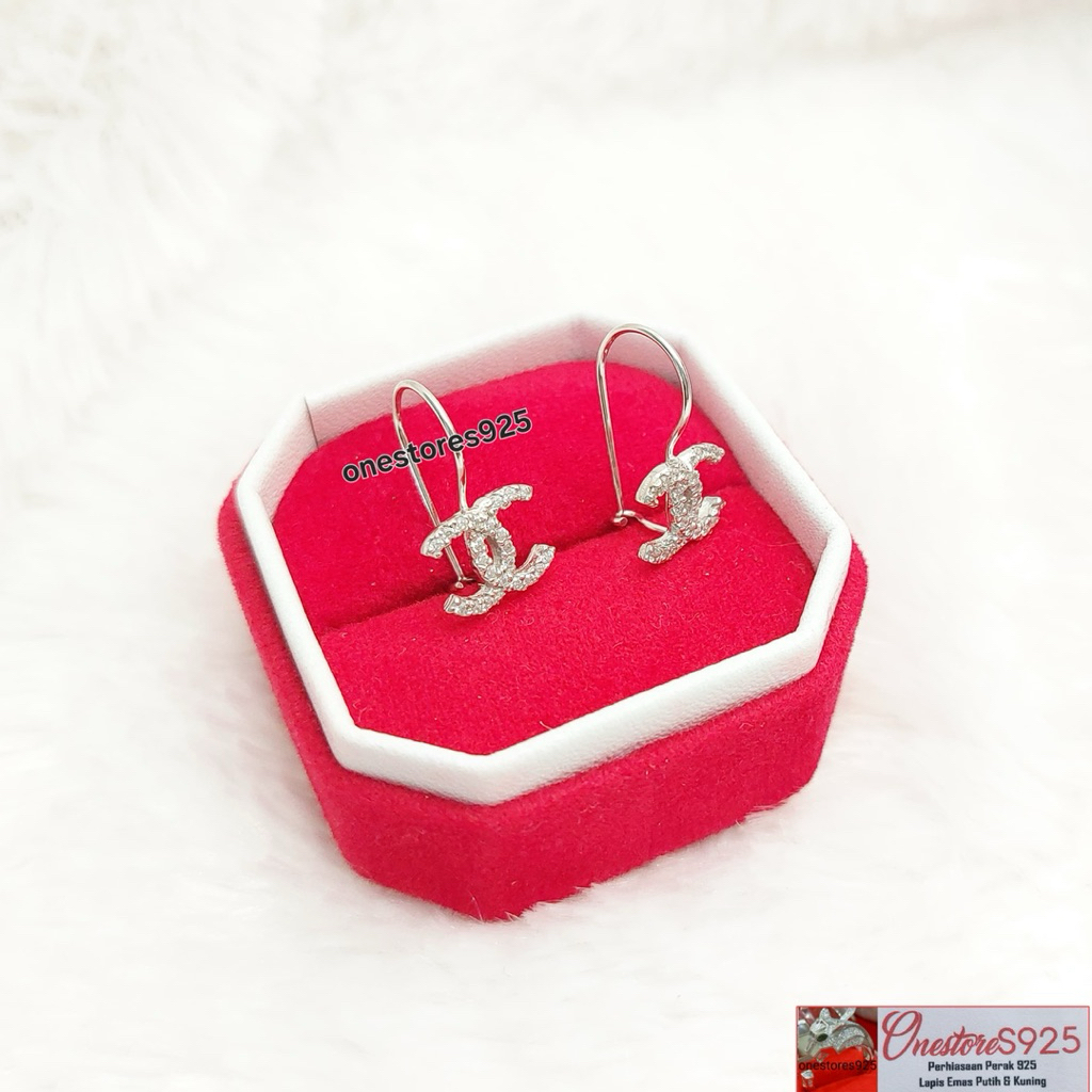 ANTING KAIT PERAK 925 LAPIS EMAS PUTIH CH