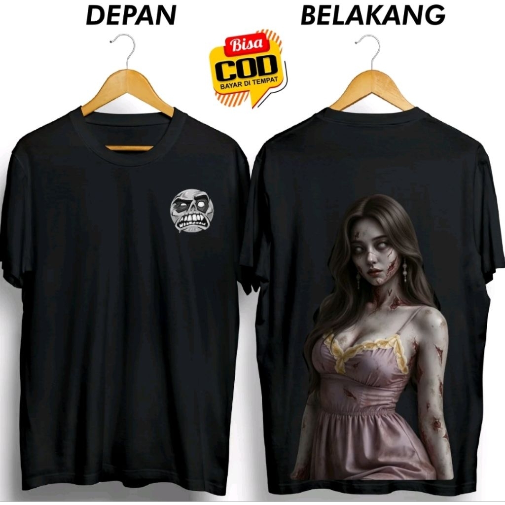KAOS DISTRO HANTU VIRAL  BAJU TIDUR CEWEK SEKSI