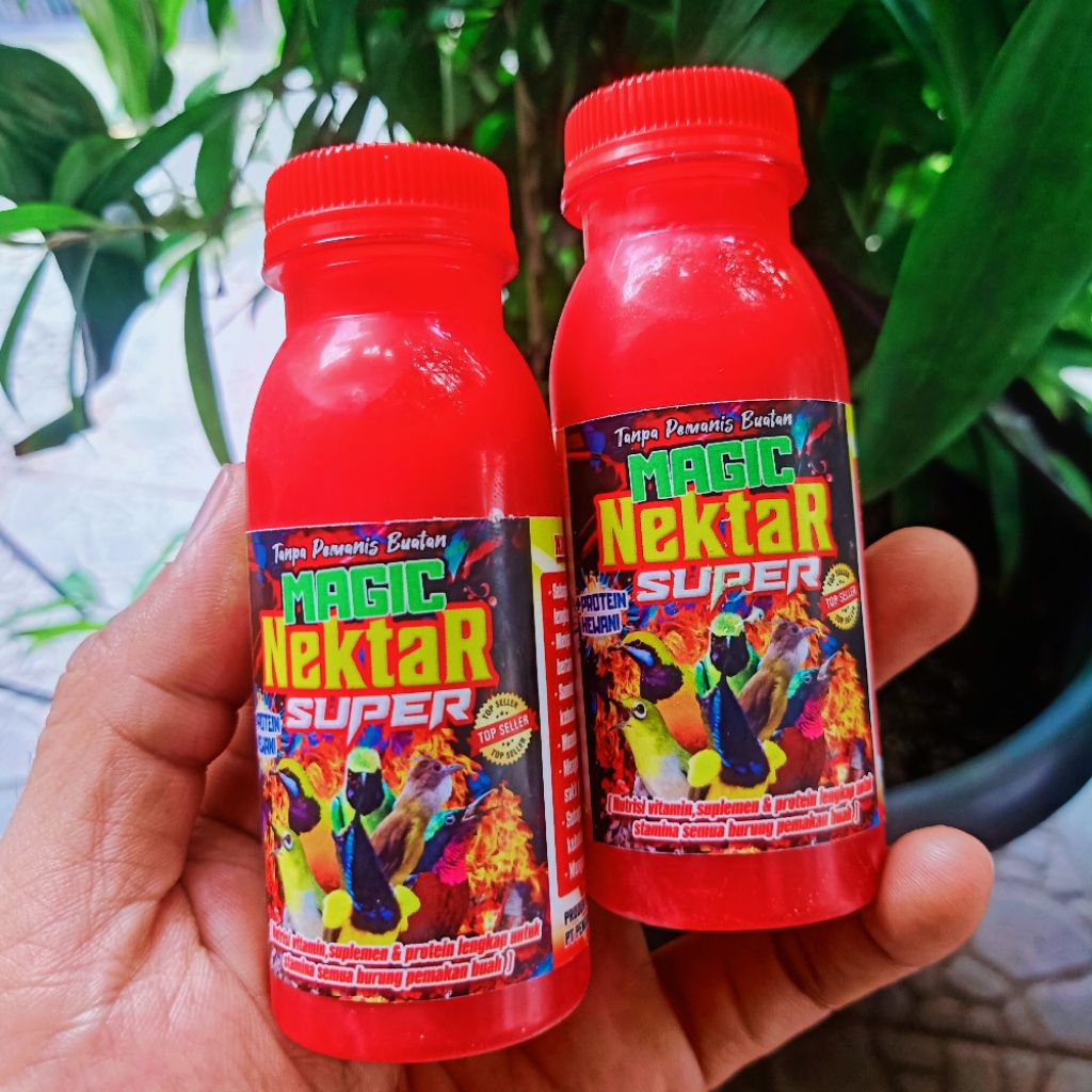Magic Nektar Super Merah Nektar Kolibri Pakan Penggacor Burung Konin Sogon Nektar Konin Gacor