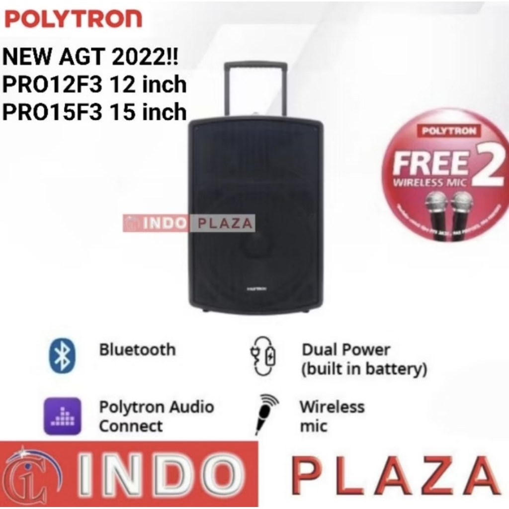 [MEDAN] SPEAKER TROLI POLYTRON PAS-PRO 15F3 NEW