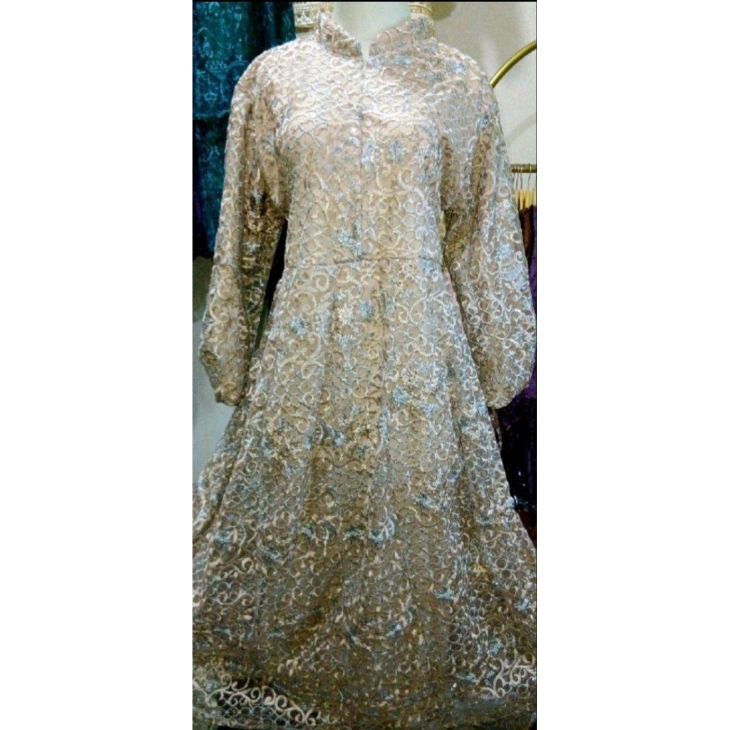 Gamis Brukat Mewah Remaja Size XXL Estimasi  Usia 11-15 Tahun