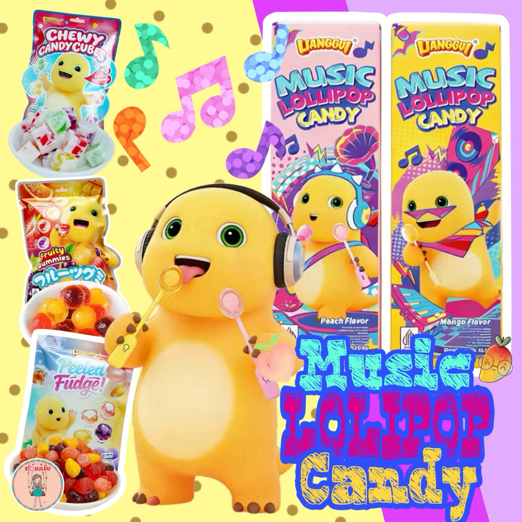 Lolipop Musik Rasa Buah Permen Kaya Vitamin C/Hadiah Ultah Anak Camilan Pesta Bentuk Kreatif/Snack A