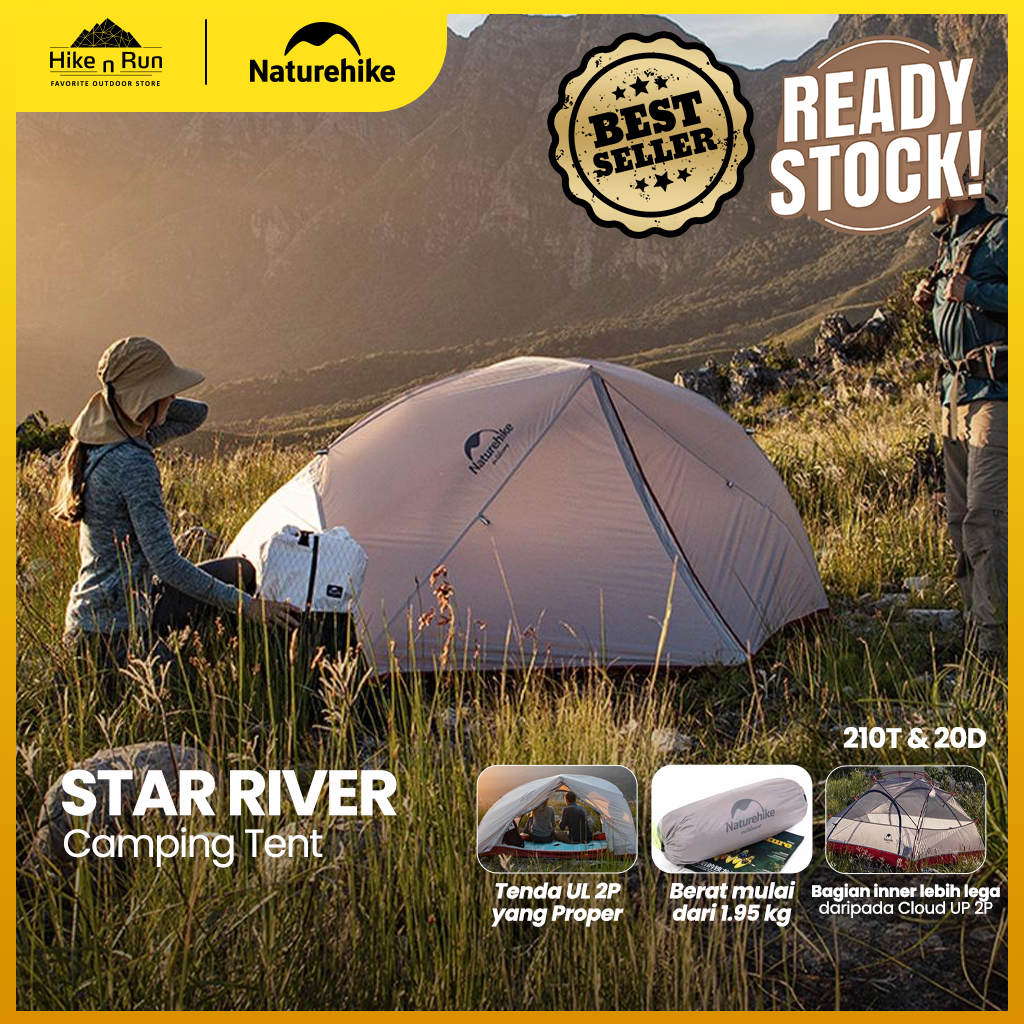 Naturehike NH17T012-T Star River Tenda Hiking 2 Orang 210T