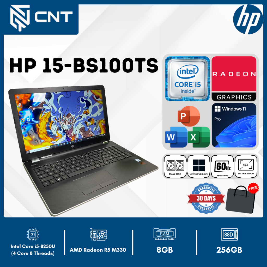 HP LAPTOP 15 Core i5-8TH AMD Radeon R5 M330 (8/256GB) Dual VGA
