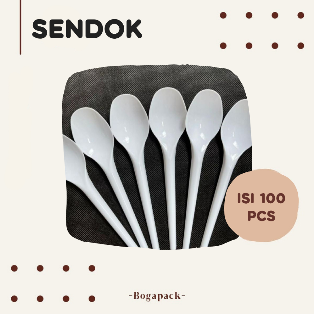 Sendok Makan HCP isi 100 pcs Putih Susu / Sendok Putih / Sendok Makan Putih / Sendok Putih Susu / Se