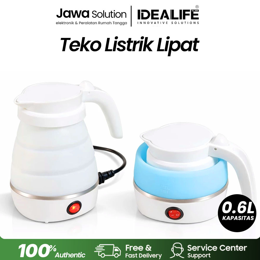TEKO LISTRIK LIPAT IDEALIFE IL 110S Travel Folding Electric Kettle - Teko Listrik Lipat (0.6Liter)