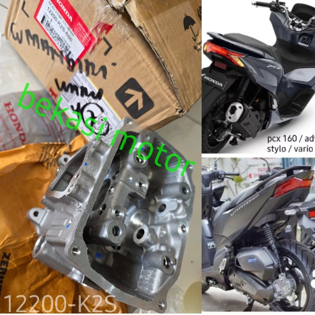 12200-K2S / K1N / K0WL / K3V cylinder head honda vario 160 / ADV 160 / STYLO / PCX 160 original