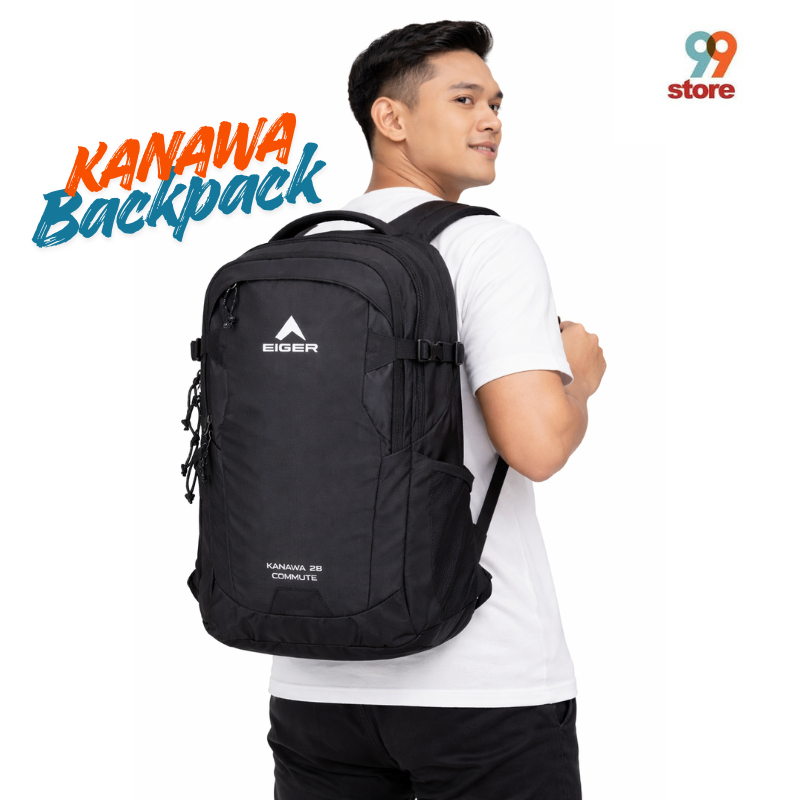 Baru Eger Kanawa Commute 28 1.0 Laptop Backpack Black Tas Punggung Pria Ransel Laptop Expandable Usb