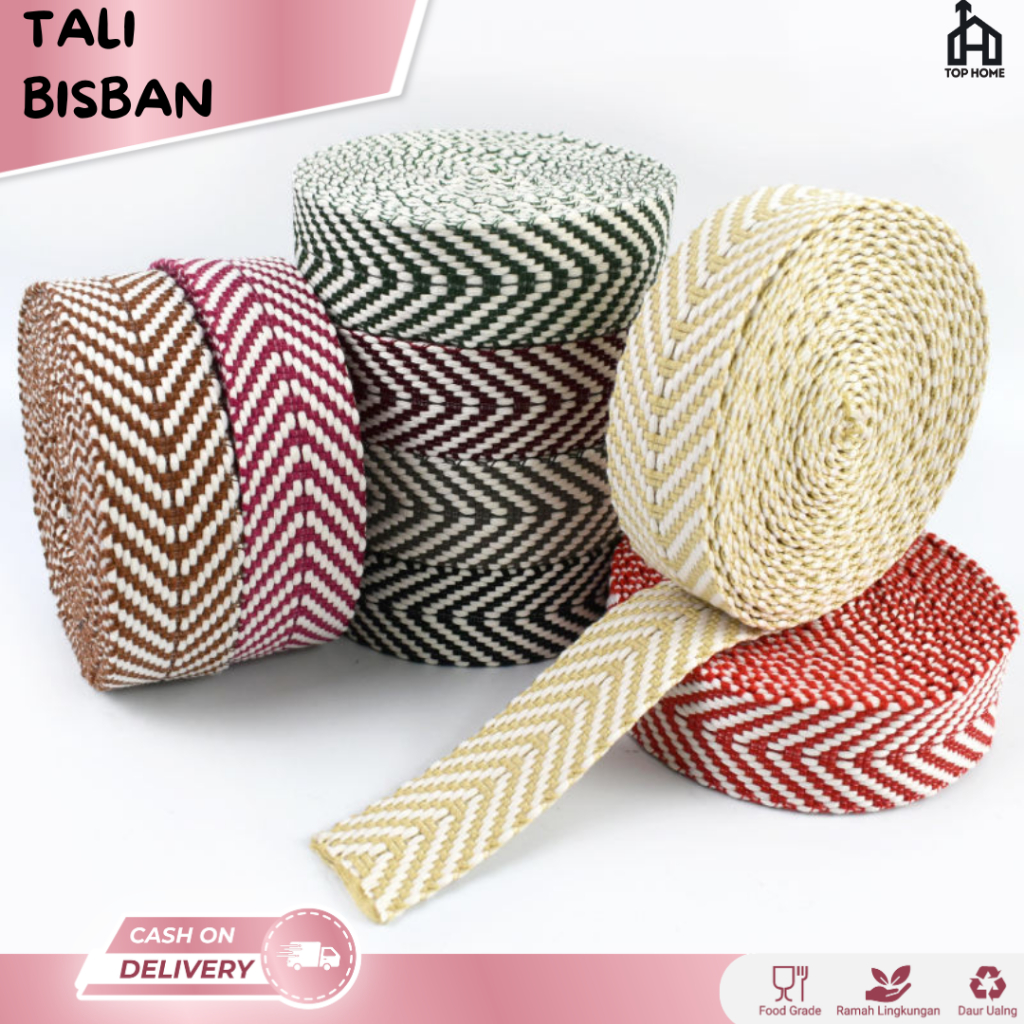 Tali Bisban Pelipit / Tali Webbing Pelipit / Tali Bisban Motif Bisban Spring Bed Tali Webbing Warna