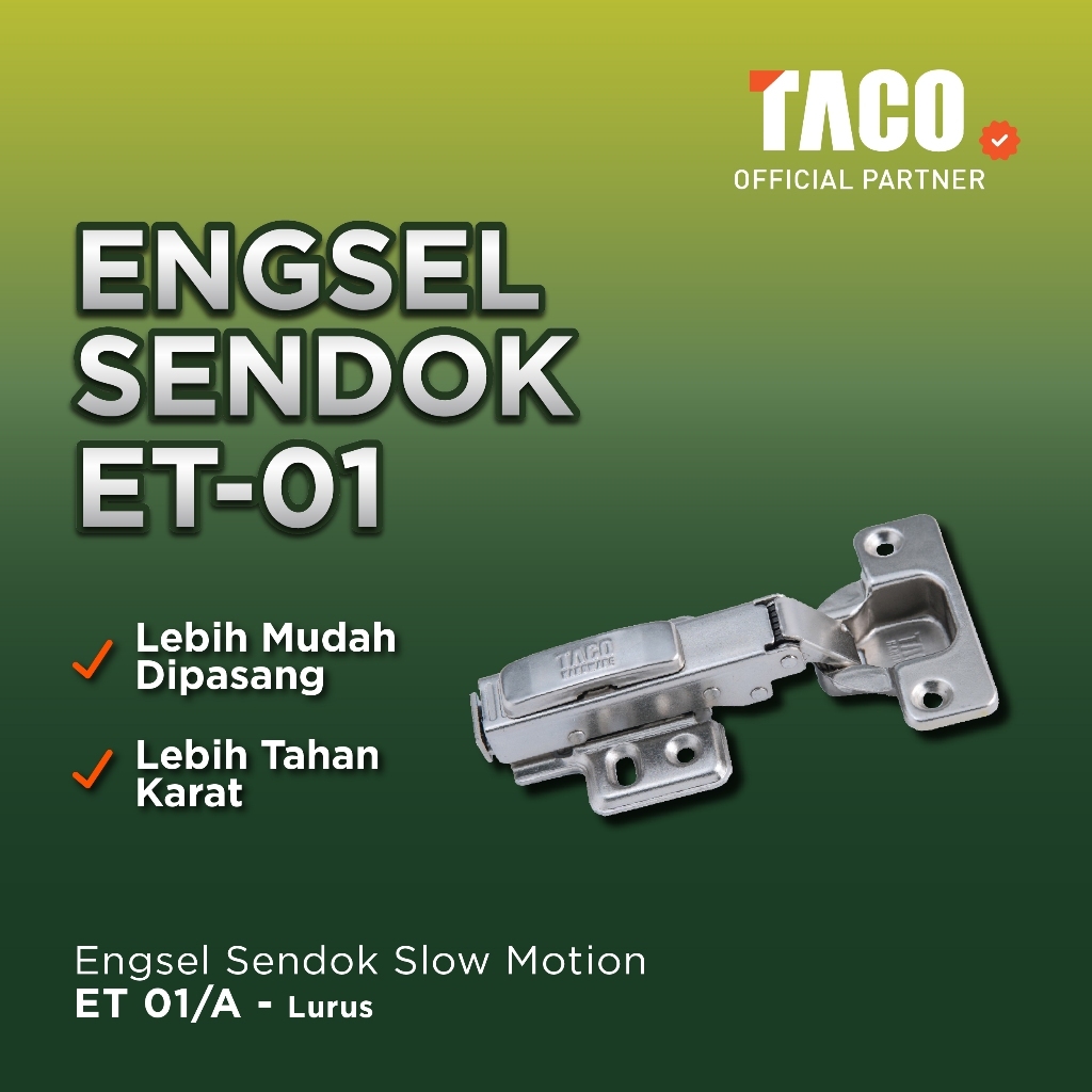 Engsel Lurus Slow Motion TACO ET-01/A (pcs)