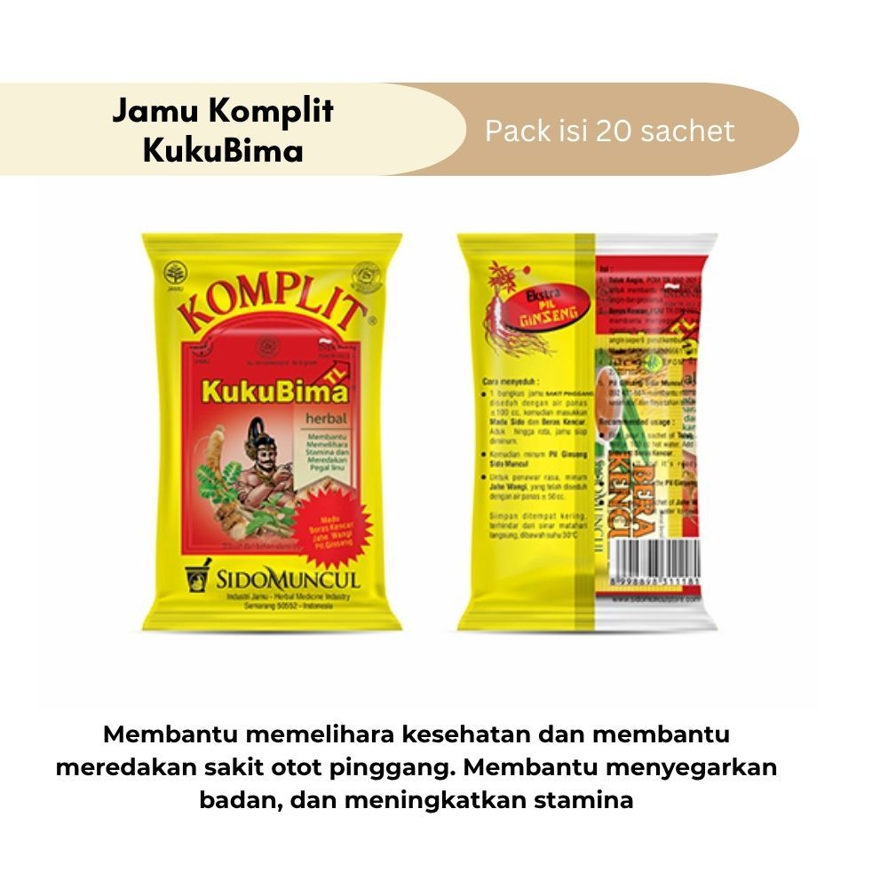 Sidomuncul Jamu KukuBima Komplit 20 Sachet