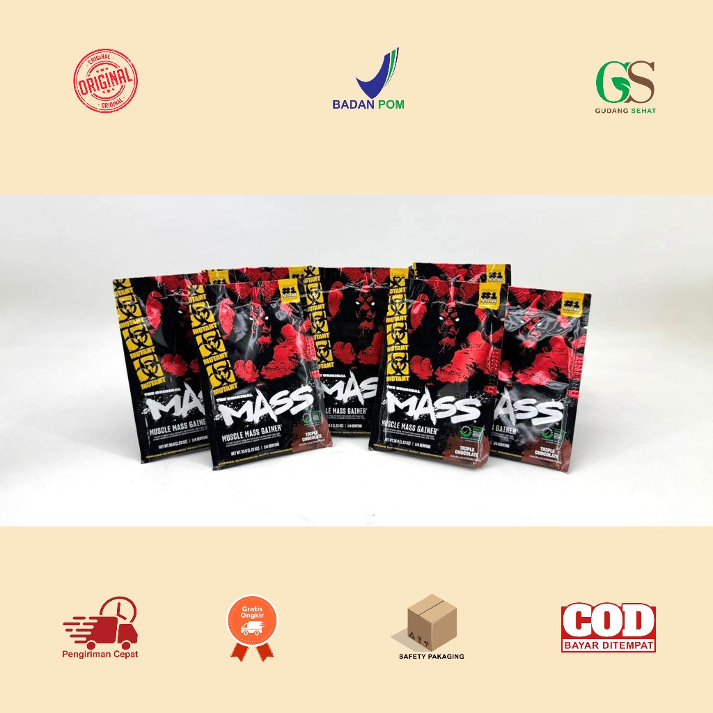 Mutant Manado Mutant Mass Gain Sachet Weight Gainer Penambah Berat Badan