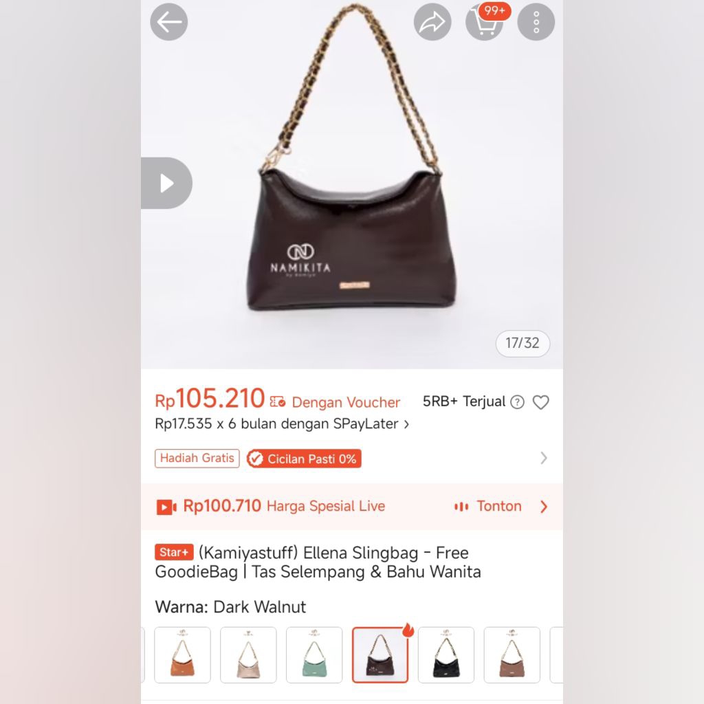 NEW - (Kamiyastuff) Ellena Slingbag Tas Selempang & Bahu Wanita Namikita