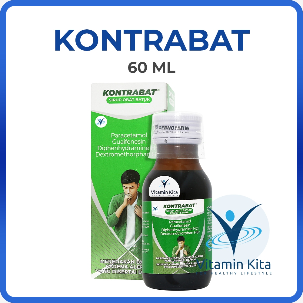 KONTRABAT 60ML |  OBAT BATUK, BATUK BERDAHAK, TENGGOROKAN GATAL