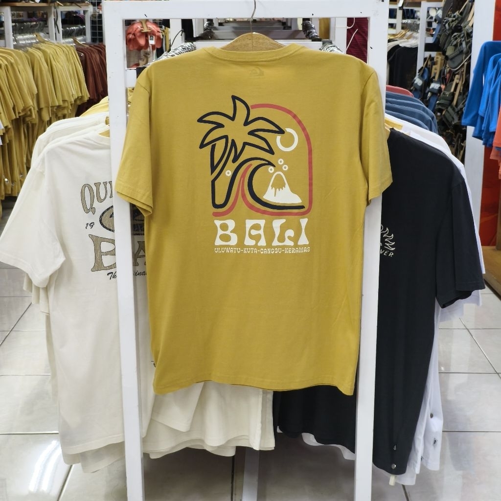 Kaos Quiksilver Bali Themes SS Mustard Original