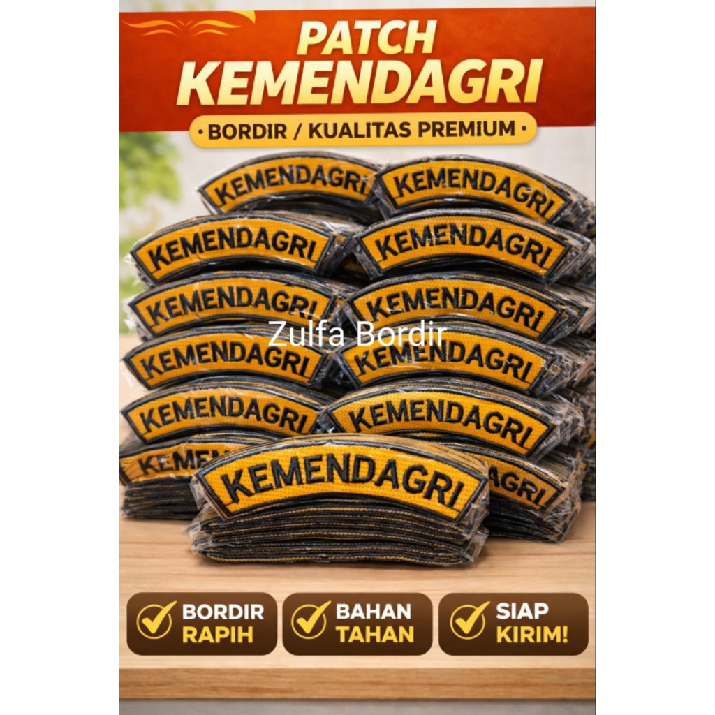 Badge Kemendagri Bordir atribut kemendagri