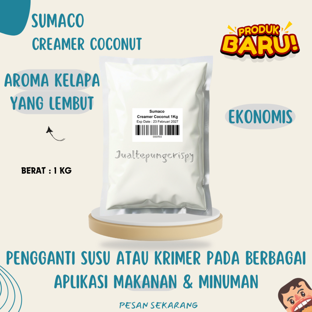 SUMACO Creamer Non Dairy Repack 1 Kg | Krimer Nabati Pengganti Susu Untuk Makanan Maupun Minuman