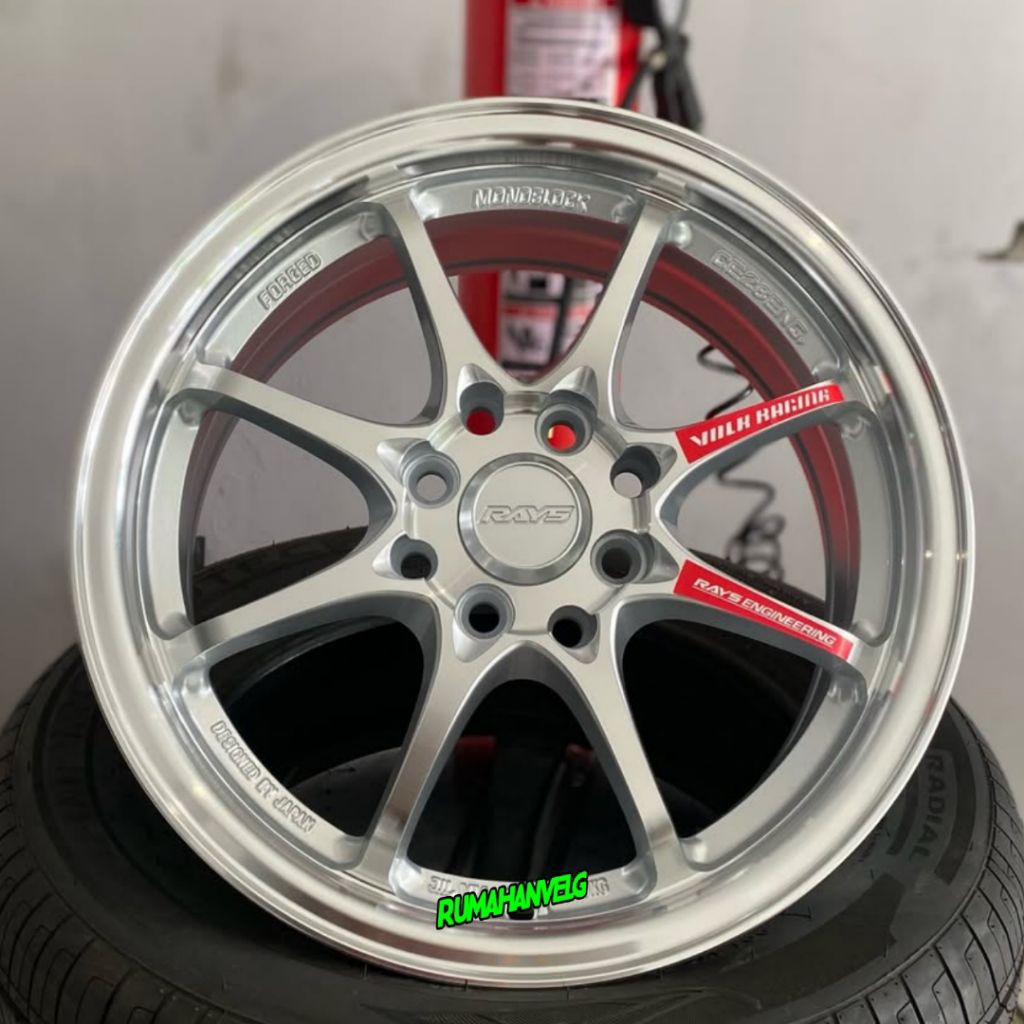 velg volkrays ce28 ring 15 pcd 4x100 - 4x114,3 lebar 6,5 velg racing r15 velg mobil Avanza Xenia Liv