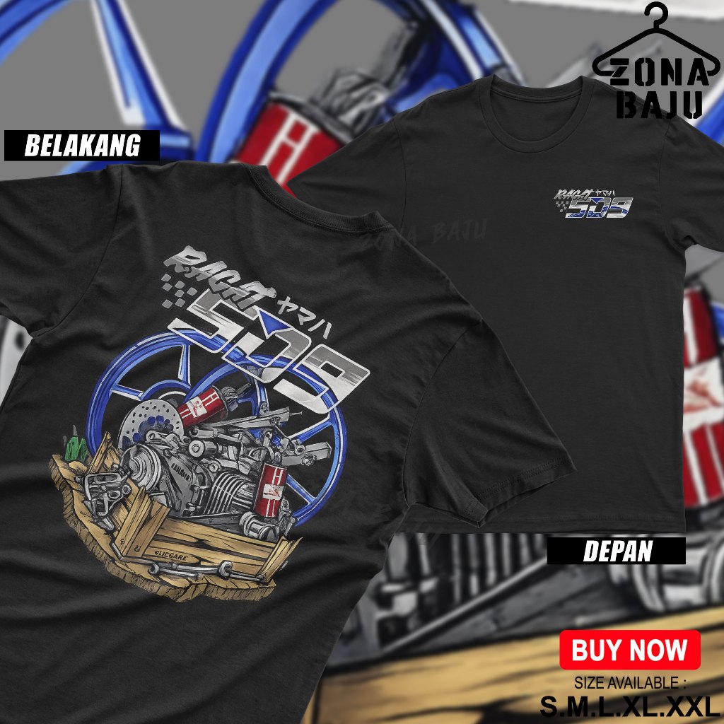 Baju Kaos Atasan Pria Cowok Ragat Motor 5D9 Gank Yamaha Vega Rr Zr Racing Distro Original
