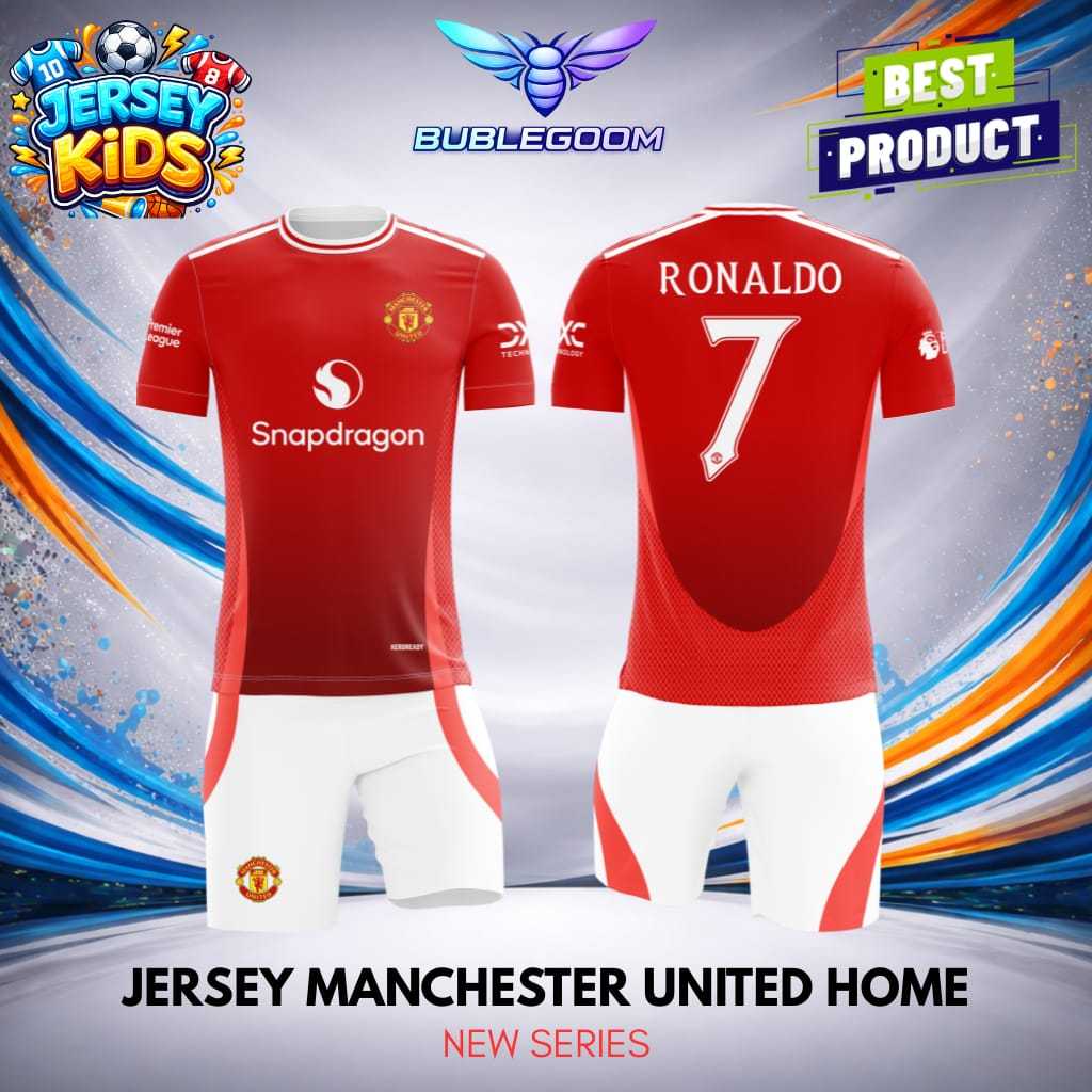 JERSEY SETELAN TERBARU Jersey MU home | kaos olahraga anak best seller original premium promo | Jers