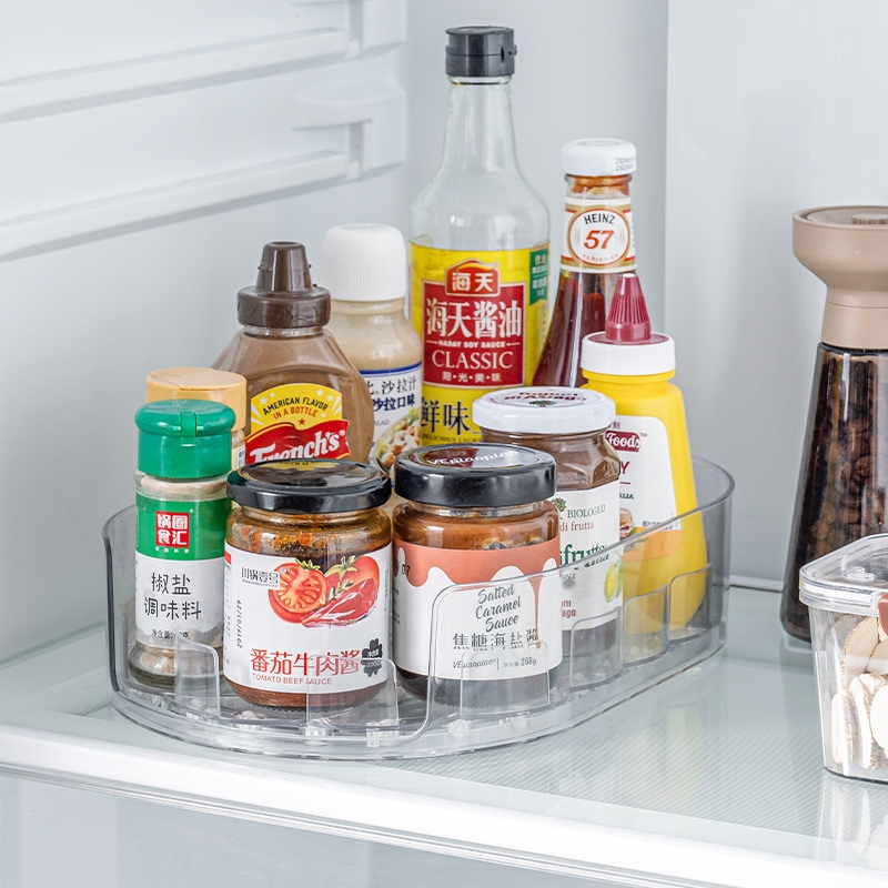 Wadah Penyimpanan Rak Dapur Putar/Rak Penyimpanan Rotasi Kulkas/Rak Penyimpanan Minuman Kulkas
