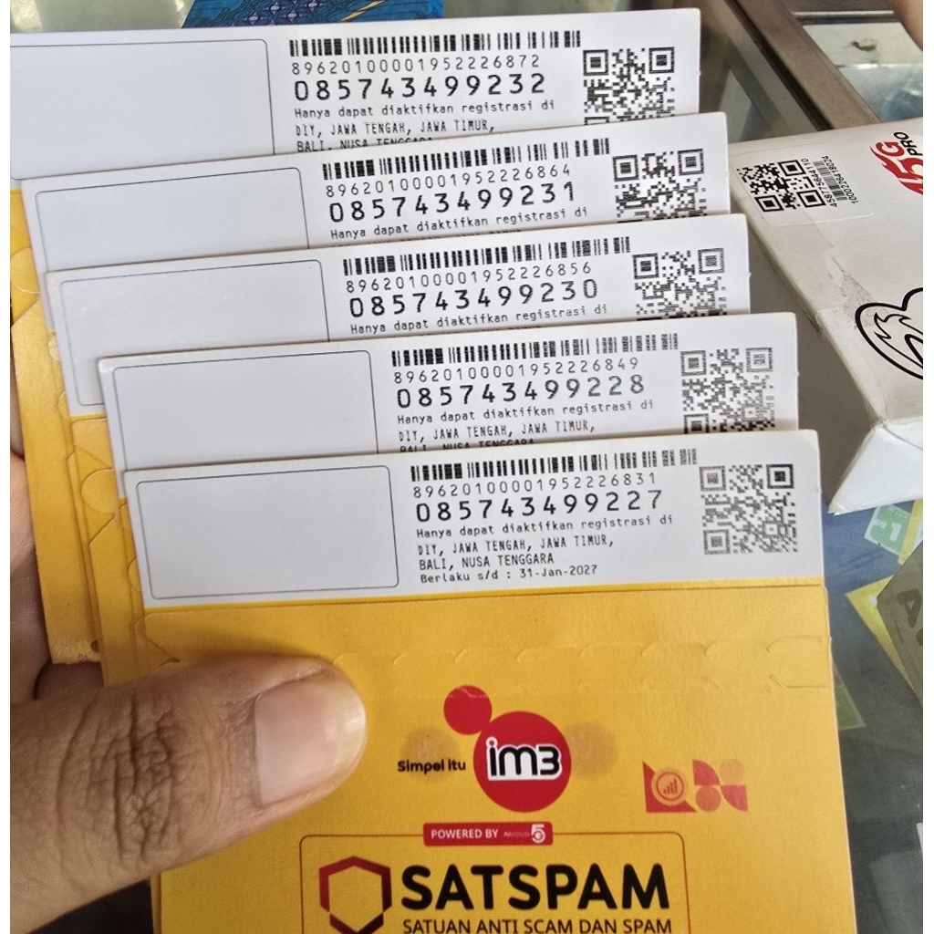 Perdana Indosat IM3 SP0K Isi 3GB 30 Hari Segel Belum Regis
