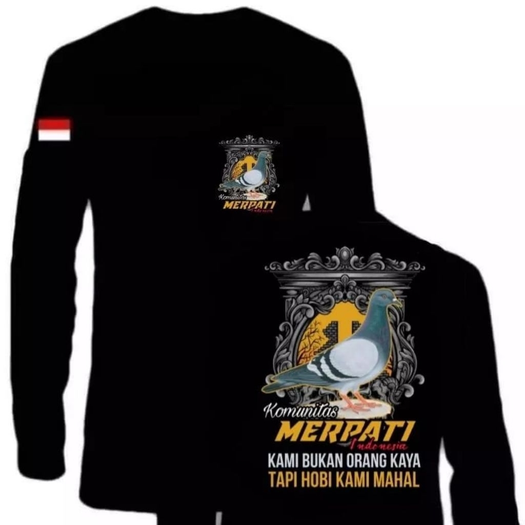 KAOS LENGAN PANJANG, KOMUNITAS MERPATI WARNA BIRU KUNING