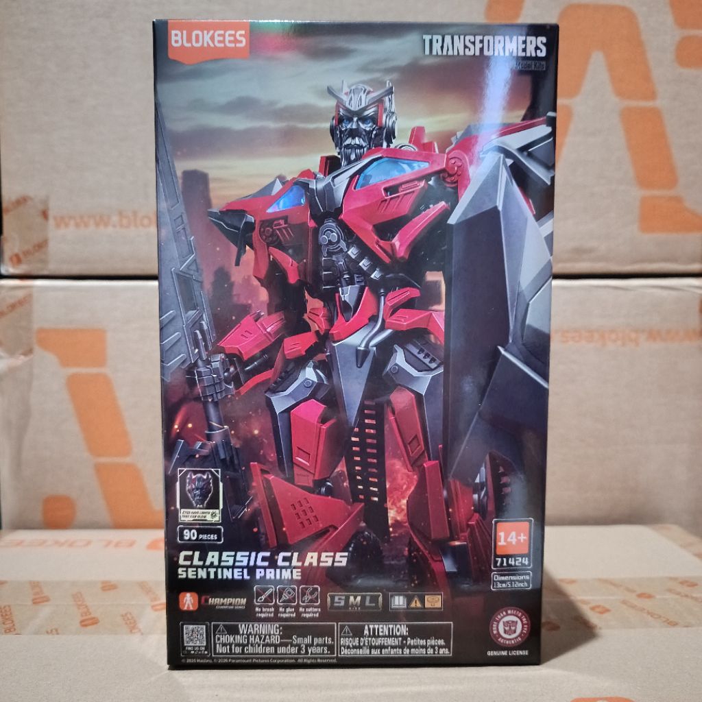 Blokees Figures Sentinel Prime Transformers Classic Class 24 Series 71424 Blokees Transformer CC 24 