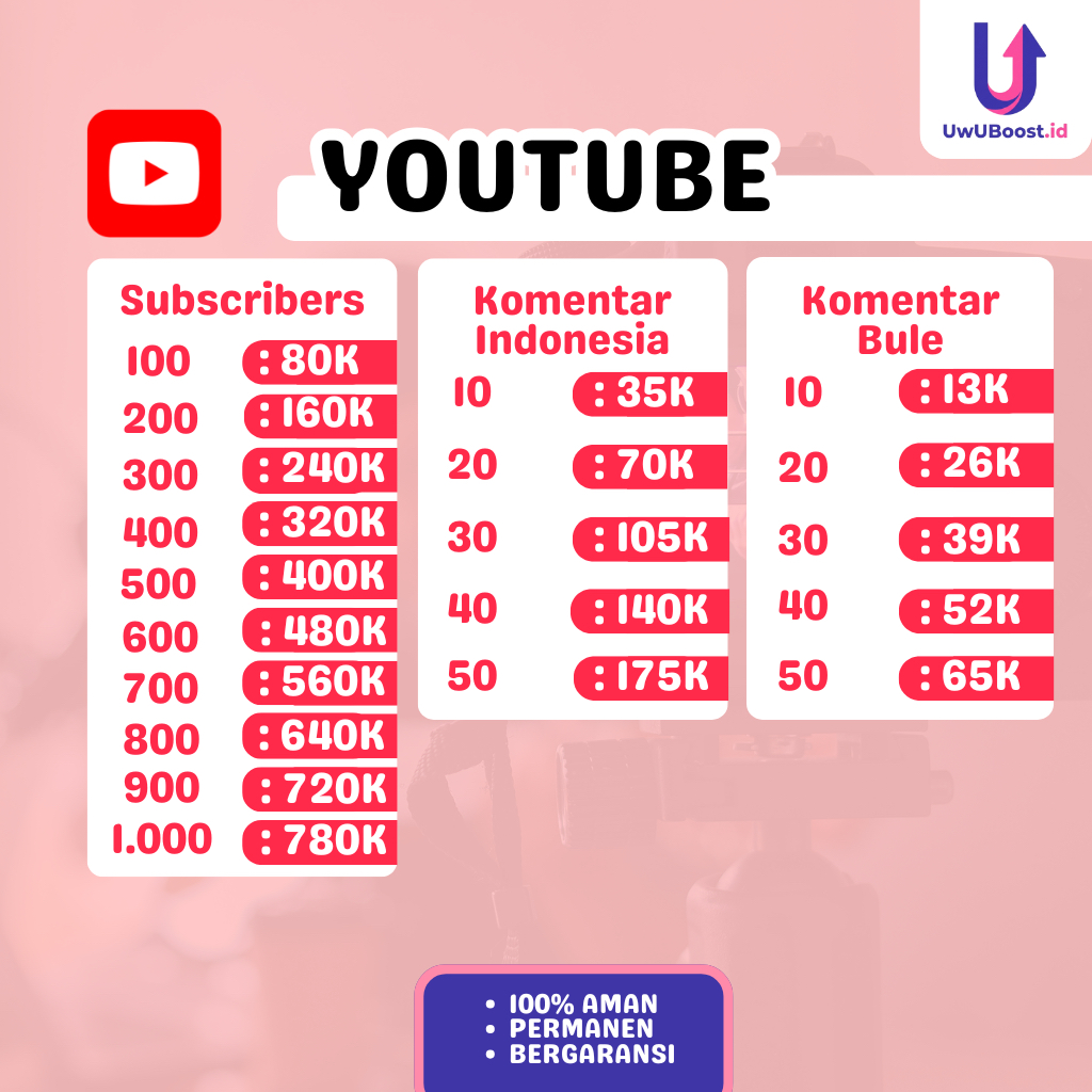 TERLARIS Jasa Subscribers Youtube Real Monetisasi Bergaransi