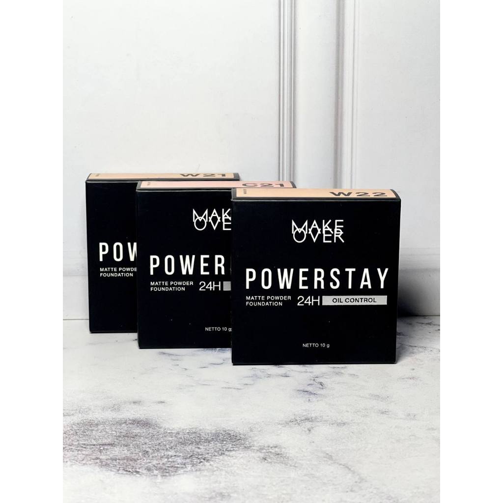 [NEW/PRELOVED ORI] MAKE OVER Powerstay 24H Matte Powder Foundation - Bedak Padat High Coverage Ringa