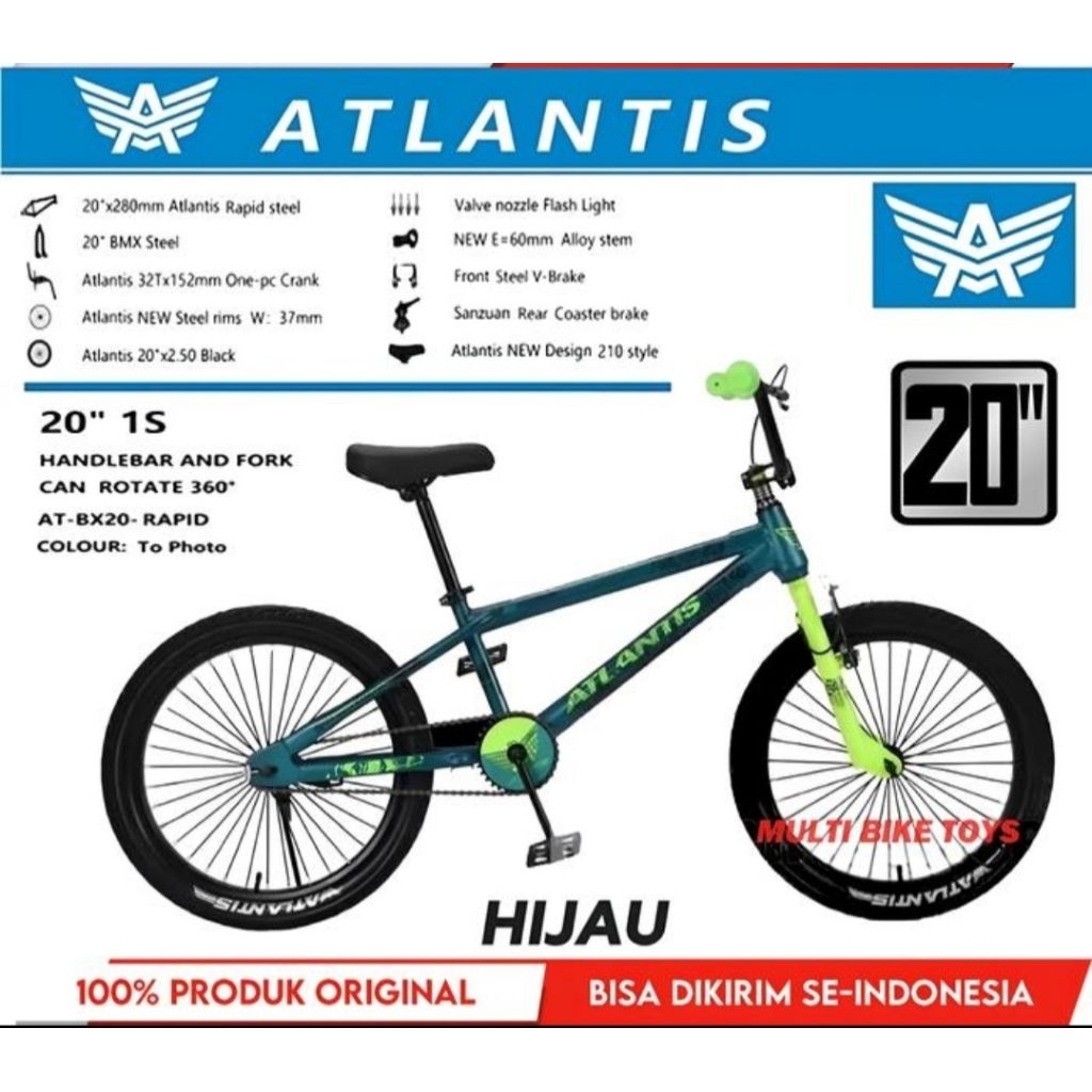 Sepeda BMX Atlantis Torpedo Rapid 20Inch Ban 2.50