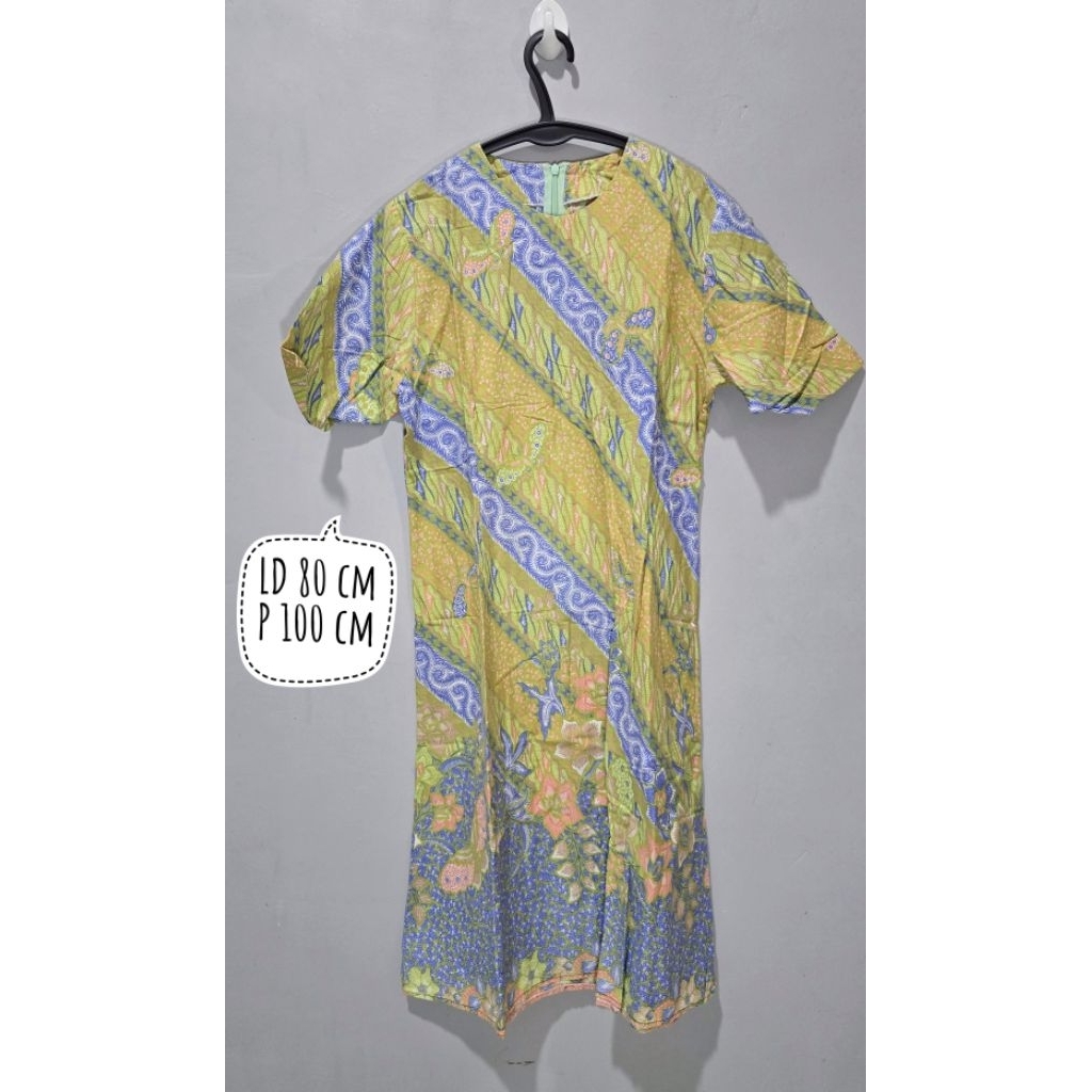 dress batik midi preloved
