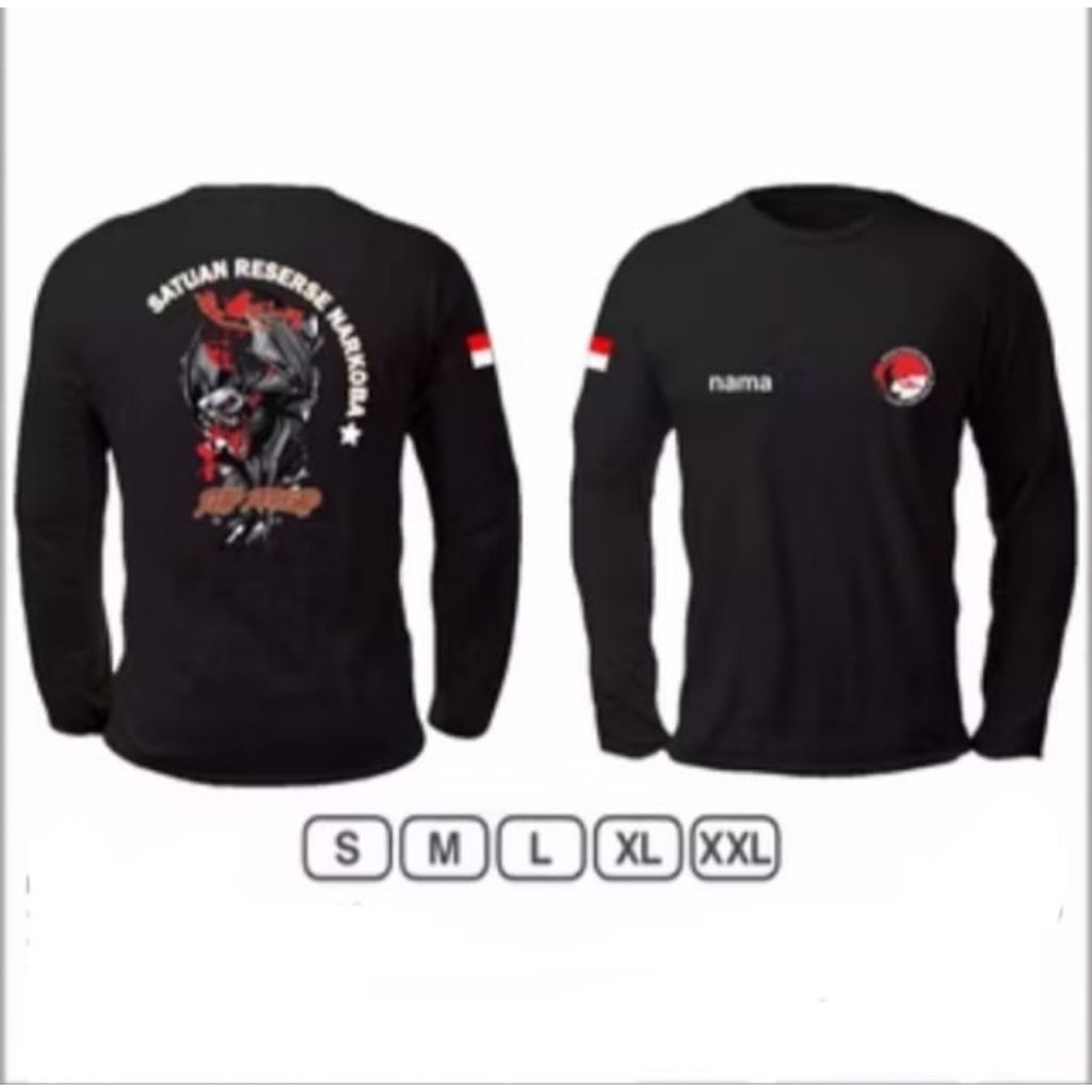 KAOS Lengan panjang Satuan Reserse Narkoba T-Shirt Distro Unisex