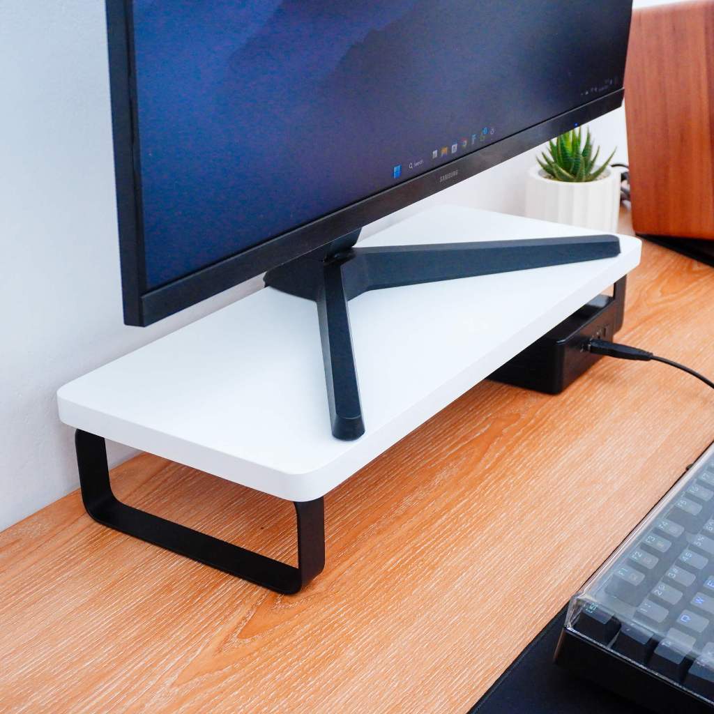Stand monitor / Stand Laptop / Tatakan monitor Kaki Besi Putih